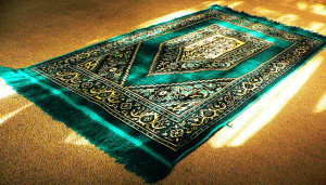 green prayer mat